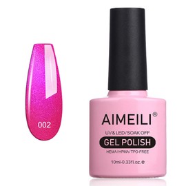 AIMEILI Semi-Permanent Gel Nail Polish UV LED Nail Polish Semi-Permanent Nail Polish Kit Soak off Gel Colors for Manicure - Tutti Fruiti (002) 10ml