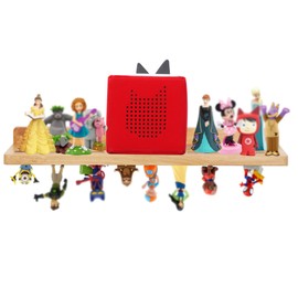 For Tonies Figures Shelf Magnetic,for Tonie box Wall Shelves,for Tonies Characters Organizer Audio Toy Figurine Storage Display Holder,Compatible Charging Station for Children Kid's Room,Oak Wood