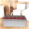 WOONEKY Rectangular Tin Box with Lid Versatile Tinplate Storage for