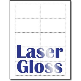Glossy Business Cards for Laser Printers - 2" x 3 1/2" - 10 per Sheet (250 Business Cards)