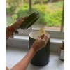 Fox Run Black Ceramic Kitchen Compost Bin for Countertops