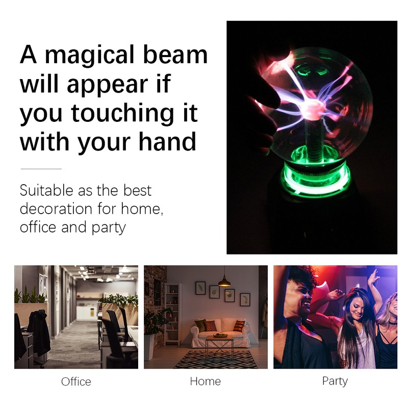 Plasma Light Ball Shape USB Night Lamp Home Desktop Ornaments