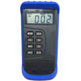 TECPEL DTM-307 Digital Thermometer with 2 k Type thermocouple Sensor Probe (TPK-01)