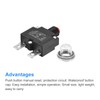 MECCANIXITY Circuit Overload Protector 8A AC125/250V DC32V Push Button Thermal