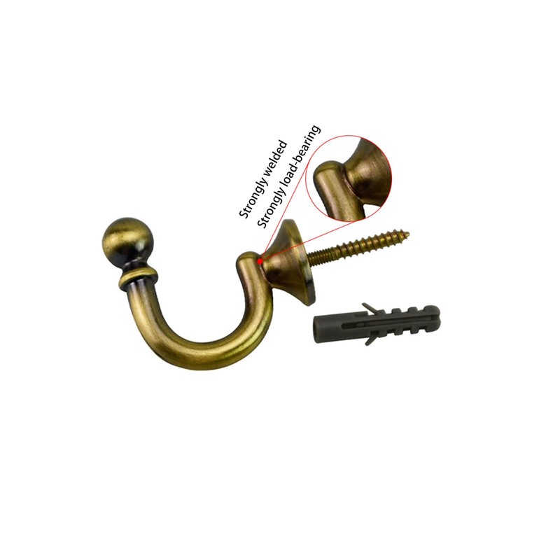 DWENT Bronze Curtain Holdbacks 2Pcs - Heavy Duty Zinc Alloy