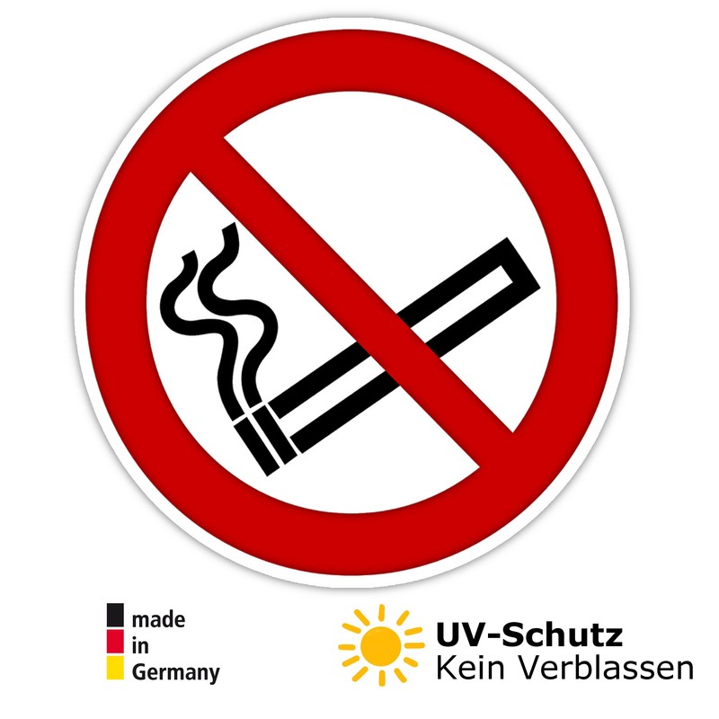 Pack of 15 Premium Smoking Prohibited Stickers - Smoking Prohibition