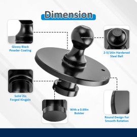 XM Kingpin to Gooseneck Ball Adapter 2-5/16'' Ball for Tractor /Trailer Fifth Wheel