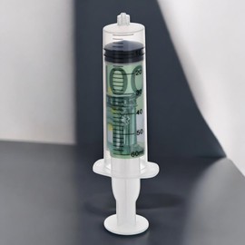 Money Gift Packaging Money Syringe A Small Financial Injection, Decorative Syringe for Filling with Money or Voucher, Birthday Wedding