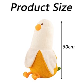 GETJOY Chicken Plush, Banana Duck Plush Toy, Soft Stuffed Animal for Kids and Adults, Hugging Companion for Emotional Comfort, Decorative Plush for Home and Office, Stress Relief Toy for All Ages