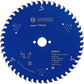 Bosch 2608644031 EXWOH 48 Tooth Top Precision Circular Saw Blade, 0 V, Blue