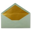 50 envelopes DIN long - Eucalyptus (green) with gold metallic