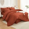 Litanika Burnt Orange Comforter Full Size Set - 7 Pieces