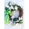 St. Patrick’s Day Wreath for front door, Spring wreath, Dogwood