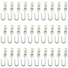 JianLing 30 Pieces Stainless Steel Hooks and 30 Pieces Curtain