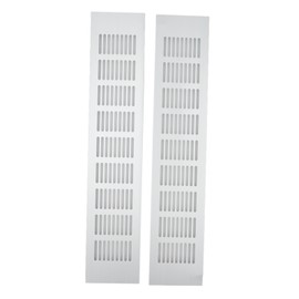 2 Pcs Air Vent Ventilation Grille Aluminium Alloy Rectangular Vent Plate for Cabinet Shoe Cabinet Closet 80x400mm