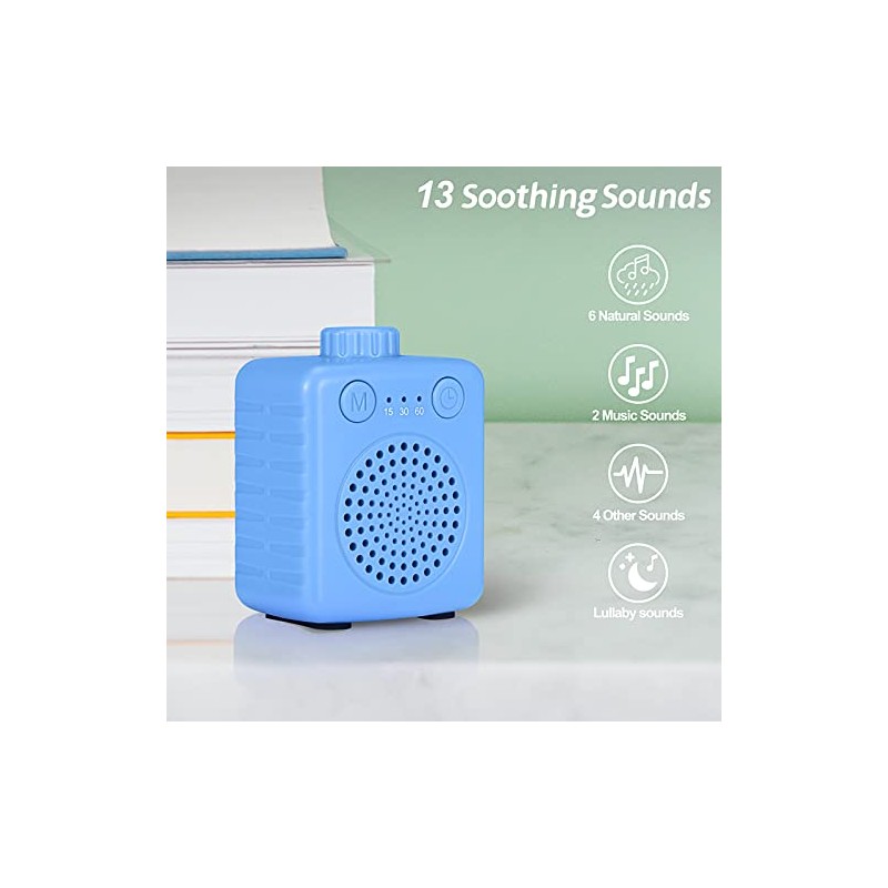FANSBEN Portable White Noise Machine Baby, FANSBEN 13 Soothing Sounds