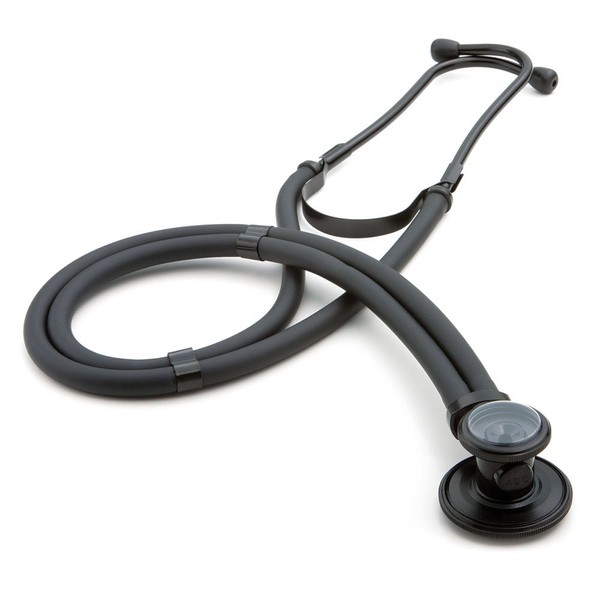 ADC - 646ST Adscope 646 Sprague Stethoscope with 5 Interchangeable Chestpiece Options, Tactical All Black Ninja