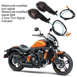 Aramox 1 Pair Left Right Motorcycle Turn Light LED Indicator Blinker Lamp Amber Light Waterproof Replacement for NINJA 250R KLX 250SF