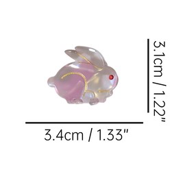 Cute Bunny Hair Clip,Acetate Hair Claw,Small Hair Clips for Women,Pack of 3,Small,Brown