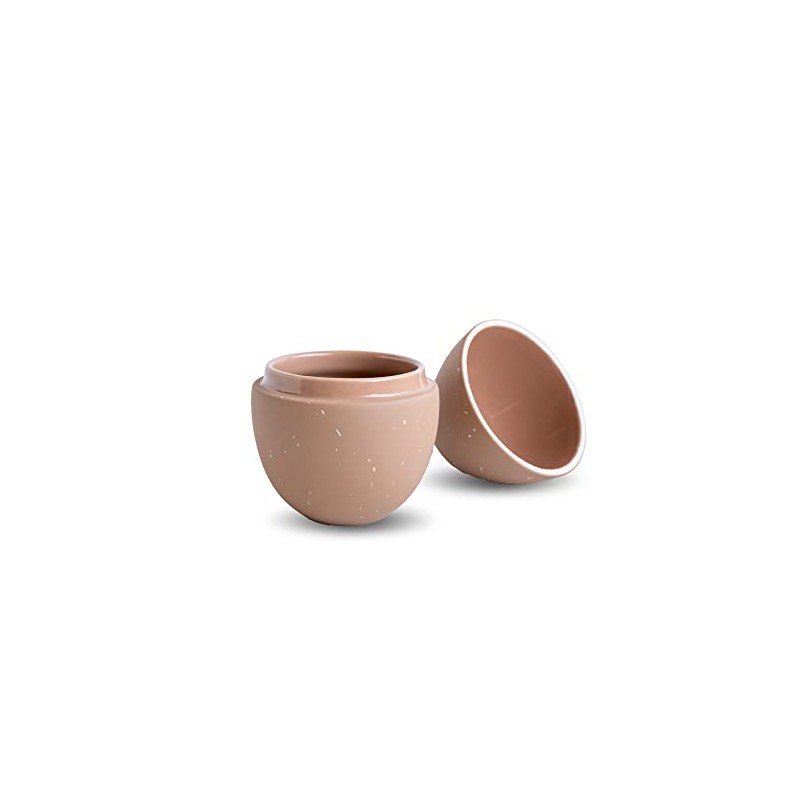 Cooee Design Ceramic Bonbonniere in Café au Lait-Shell, Handmade, Dimensions: