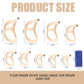 CXWUZH Finger Splint Kits 9 Pcs Oval Finger Splints & 3 Pack Finger Sleeves for Trigger, Mallet, Arthritis Straightening Finger Brace Support for Thumb/Middle/Ring/Index/Pinky (Size 3-11)