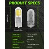 Alopee 10 Pack T10 Led Bulb White 6500K DC 12V