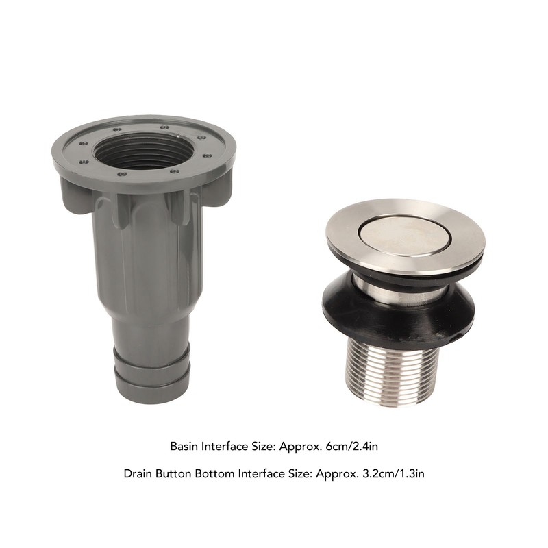 2 Pcs Bathroom Sink Stopper Stainless Steel Wash Basin Drain