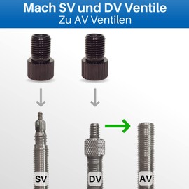 HiLo sports Bicycle Valve Adapter Set [With Keychain] – 3 Pieces Valve Adapters Made of Aluminium – Colourful Valve Adapter for the Bicycle with Instructions (English language not guaranteed)