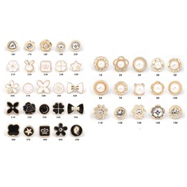 Priaora 80pcs Shirt Brooch Buttons, Women Shirt Brooch Buttons, Brooch Pins Invisible Button Prevent Accidental Exposure Of Buttons for Girls Clothes Reusable Diy Bags Shirt all Clothes Hat (K43-80)