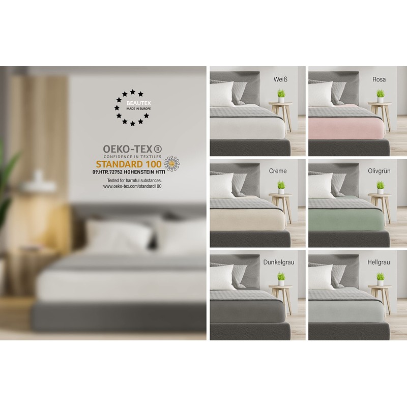 BEAUTEX Microfibre Fitted Sheet, Lightweight and Soft Premium Quality (140