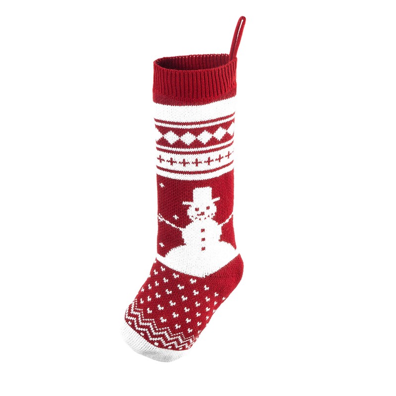 6 Pack 45cm Knit Christmas Stockings, Large Rustic Yarn Xmas