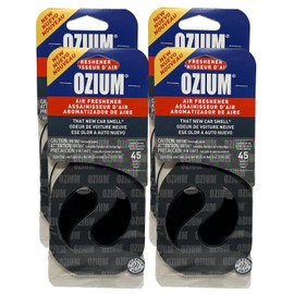 Ozium Paper Membrane Hanging Car Air Freshener - Automotive Air Fresheners and Odor Eliminator for Car (New Car, 4 Packs)