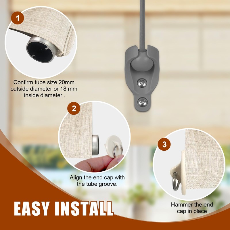 Seprochoo Replacement Shade Parts Bungee End Cap Kit, for Exterior