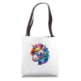 Awesome Rainbow Sunglasses Horse & Horn Cute Pony Tote Bag