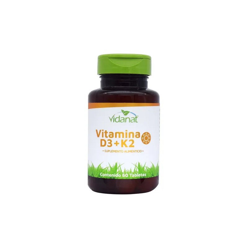 Vidanat Vitamina D3 + K2 Vidanat 60 Tabletas Suplemento Sin