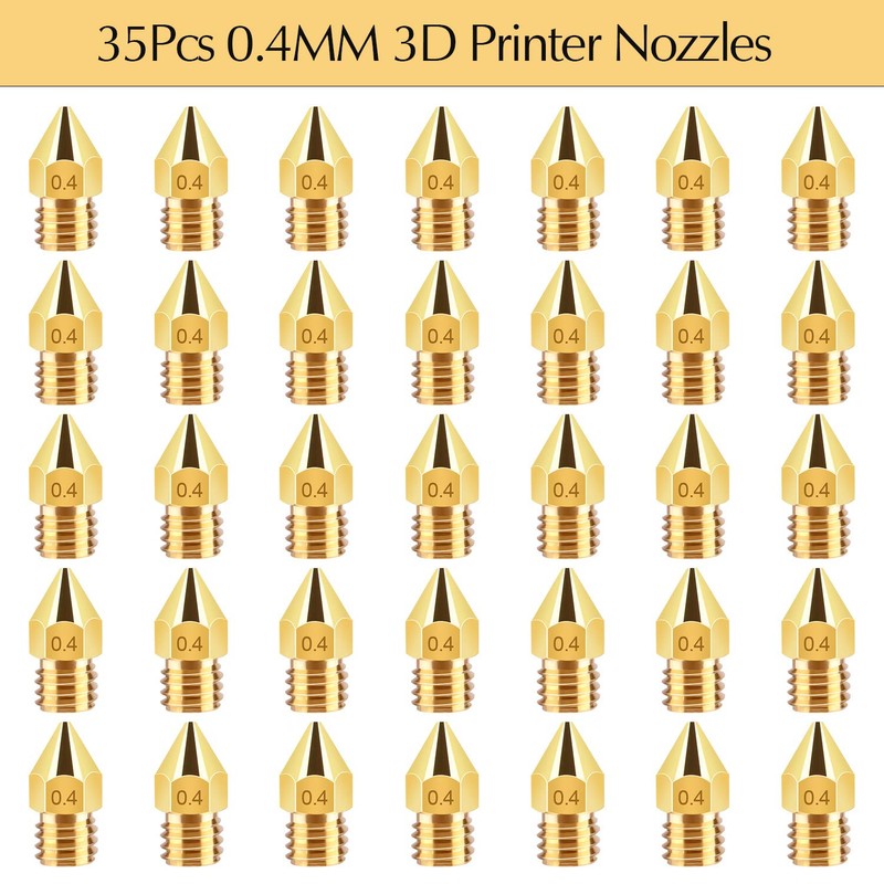 TUPARKA 40Pcs 0.4mm Ender 3 Nozzle Kit 3D Printer Nozzles