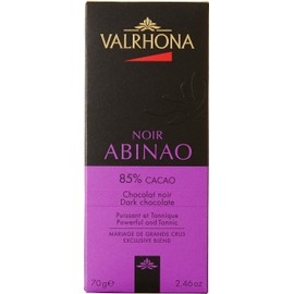 Valrhona Gourmet Dark Chocolate Bars "Abinao" 85% Cocoa, 2 bars 2x2.47oz