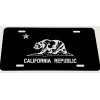 BLVD California Republic State Flag Diamond Etched Engraved License Plate
