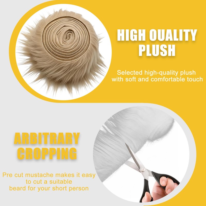 Pack of 4 faux fur, 5 x 150 cm, faux