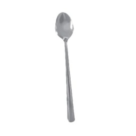 FSE SLDO005 Iced Tea Spoon, 7.99", Medium-Weight, Simple line-Trimmed Handle, 18/0 Stainless Steel, Bright Finish, Domilion, Pack of 12