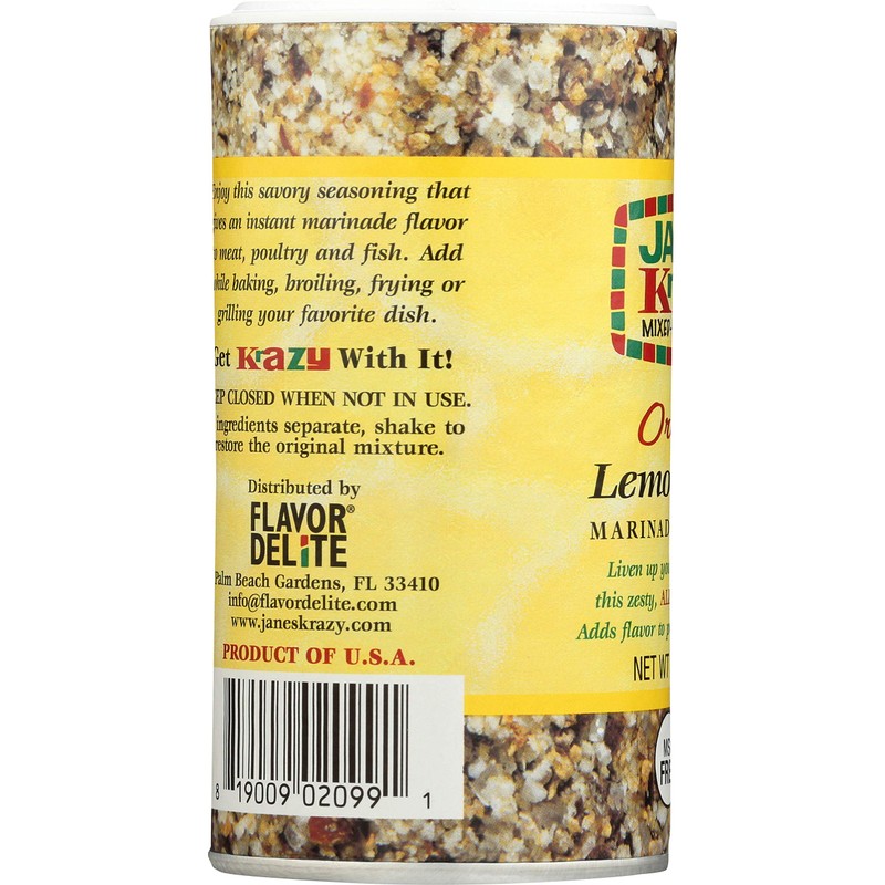 Jane's Krazy Seasonings Mixed-Up Lemon Pepper Marinade & Seasoning, 2.5