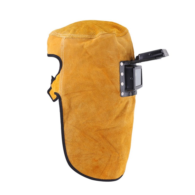 Welding Helmet, Leather Welding Helmet Mask Solar Auto Darkening Filter