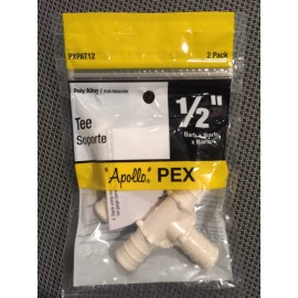 Apollo (PACK OF 2) APOLLO POLY ALLOY 1/2" TEE PEX CRIMP FITTINGS, PXPAT12