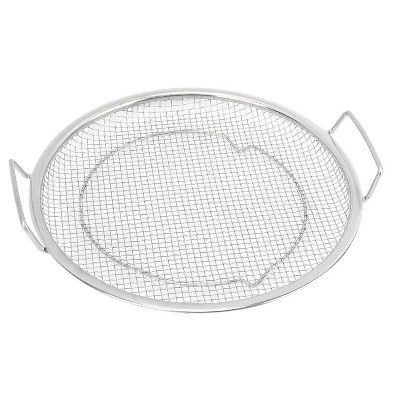 Stainless Steel Fruit Basket Double Handles Metal Mesh Drain Round
