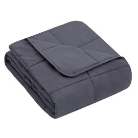 yescool yescool Weighted Blanket (7 lbs, 41" x 60", Grey) Cooling Heavy Blanket for Sleeping Perfect for 60-90 lbs, Throw Size Breathable Blanket with Premium Glass Bead, Machine Washable
