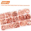 Copper Washer Assortment Set, HELIFOUNER 300 Pieces 12 Sizes Copper