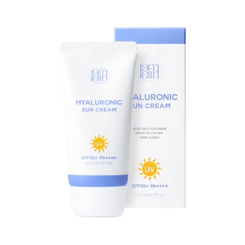 Protector Solar Coreano Lamelin Acido Hialuronico SPF50 Crema Hidratante Glow
