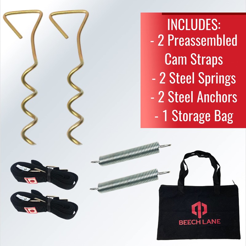 Beech Lane Heavy Duty Pre-Assembled RV Awning Anchor Kit, Sturdy