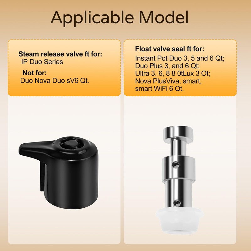 Pressure Cooker Steam Release Valve Replacement Kit - With Float