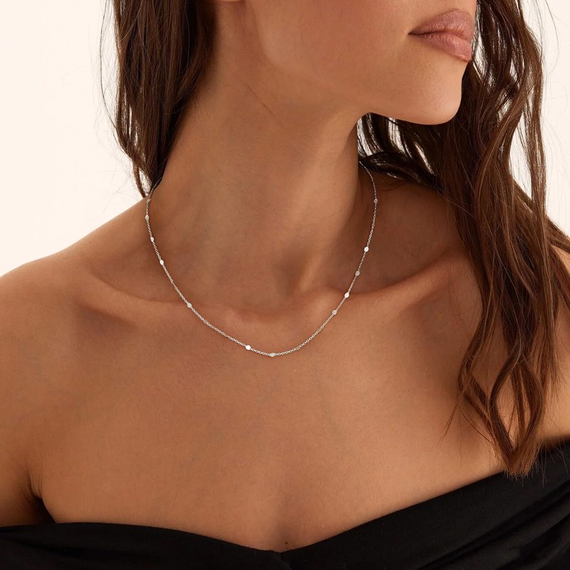 JeweBella Gold Choker Necklaces for Women Girls 18K Gold Plated